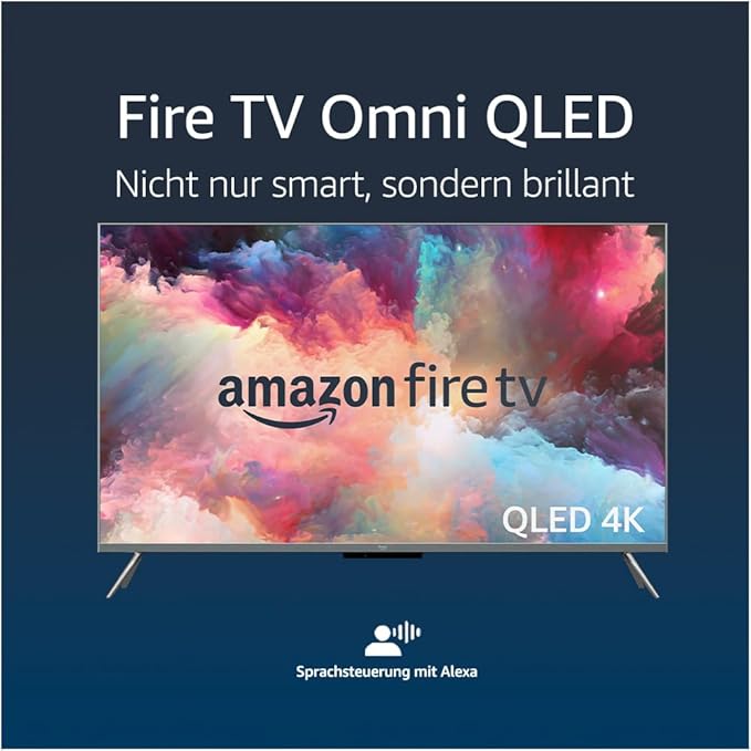 N/A Amazon Fire TV Omni QLED 55 Zoll (140 cm) 4K UHD Smart-TV mit Alexa Sprachsteuerung und lokalem Dimmen – QLED
