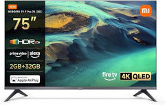Xiaomi F Pro, 75 Zoll (190 cm), 4K UHD QLED, Smart TV, Fire TV, Triple Tuner DVB-C/S/S2/T/T2, HDR10+, Game Boost mode 120Hz, MEMC, Sprachsteuerung mit Alexa, 2GB+32GB, Kompatibel mit Apple AirPlay