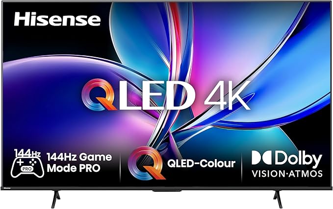 Hisense 55E7Q PRO Fernseher 139cm (55 Zoll) 4K UHD QLED, Smart TV,144Hz Game Mode PRO,Filmaker Mode, AMD FreeSync Premium,AI HDR Upscaler,Dolby Vision IQ,Dolby Atmos,Sprachsteuerung[2025]