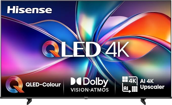 Hisense 58E7Q Fehrnseher, 58 Zoll, QLED&DLED, Smart TV, Game Mode Plus, Filmaker Mode, Dolby Vision Atmos, HDR10, HLG, 4K HDR Immersive, AI 4K Upscaler, Dolby MS12, DTS X, Sprachsteuerung [2025]