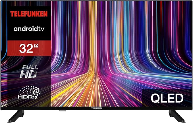 Telefunken QLED TV 32 Zoll Fernseher Full HD Android Smart TV (HDR, Triple-Tuner, Bluetooth) QF32AN750S