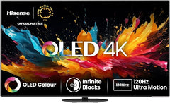 Hisense 65A85N 164cm (65 Zoll) Fernseher, 4K UHD OLED Smart TV,120Hz, HDMI 2.1, Game Mode Pro, AMD FreeSync Premium, Dolby Vision IQ & Atmos, Bluetooth, Alexa Built-in, Schwarz, [2024]